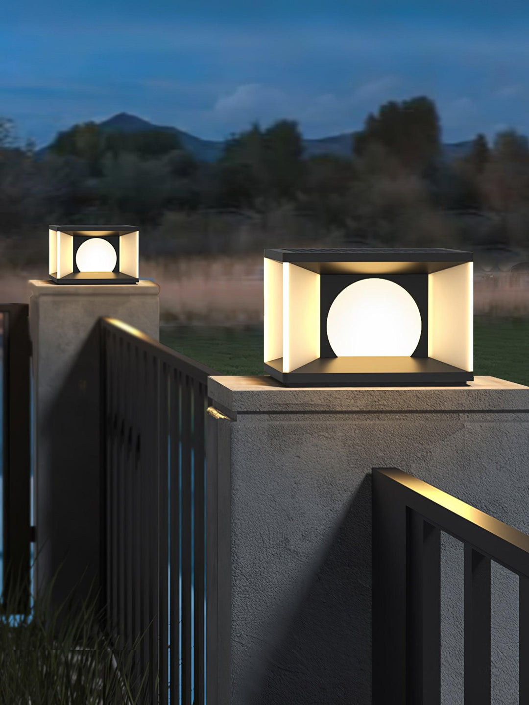 Eclipse Cube Outdoor Post Light | Kalsten