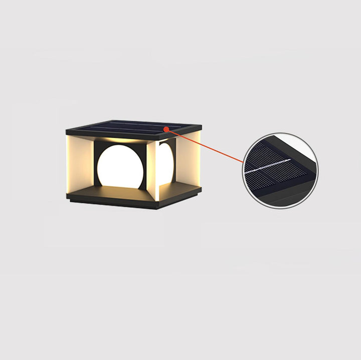 Eclipse Cube Outdoor Post Light | Kalsten