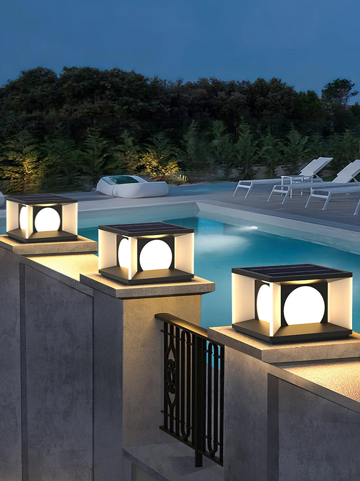 Eclipse Cube Outdoor Post Light | Kalsten
