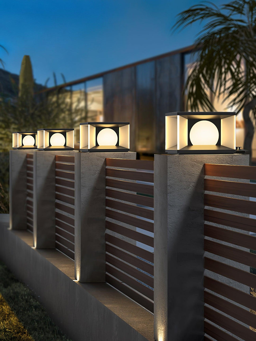 Eclipse Cube Outdoor Post Light | Kalsten