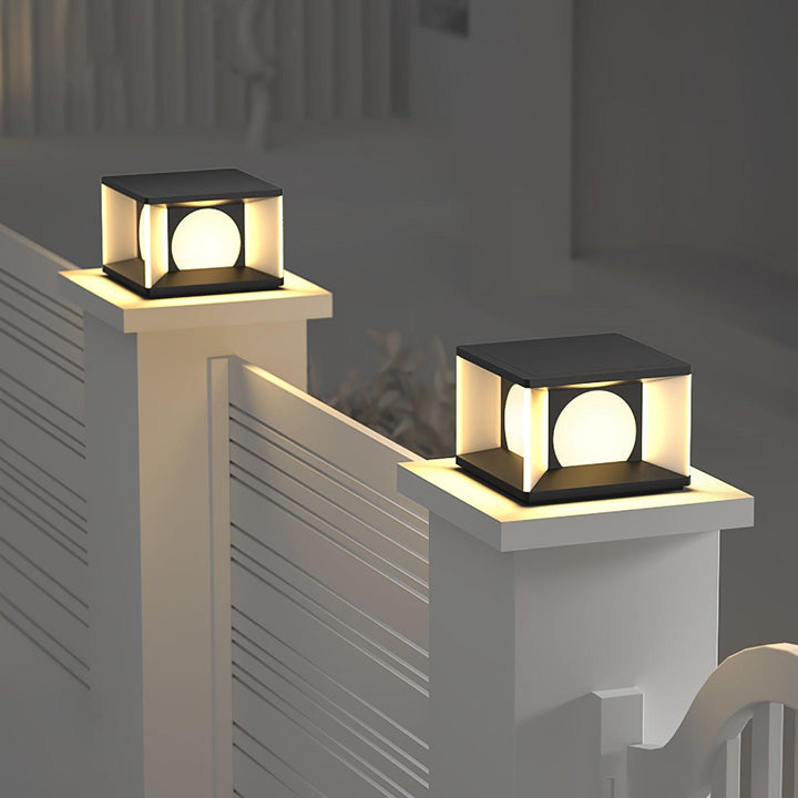 Eclipse Cube Outdoor Post Light | Kalsten