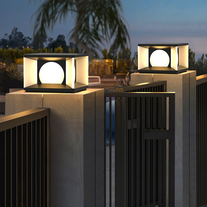 Eclipse Cube Outdoor Post Light | Kalsten