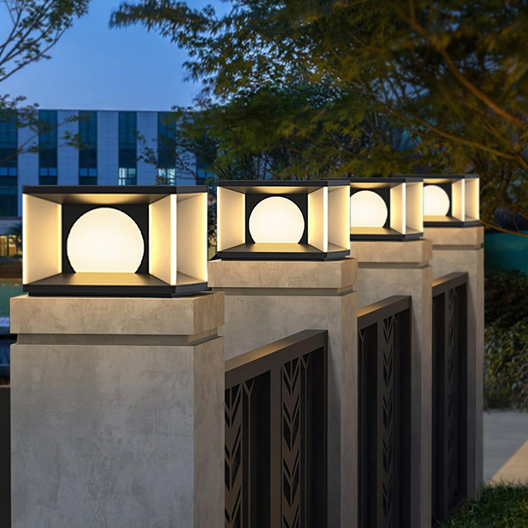 Eclipse Cube Outdoor Post Light | Kalsten