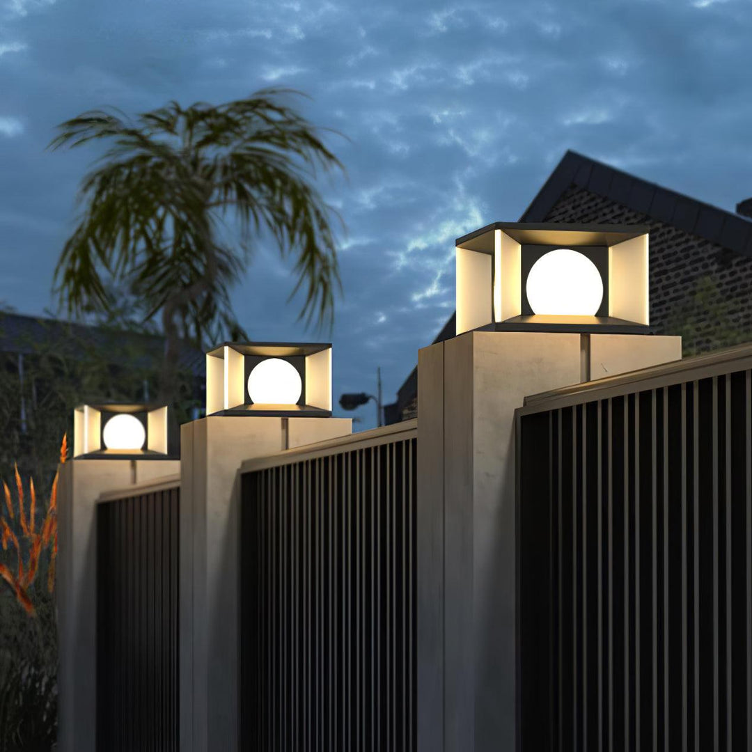 Eclipse Cube Outdoor Post Light | Kalsten