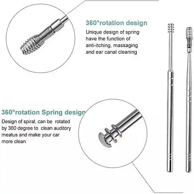 Stainless Steel Ear Cleaner Set 6-piece for Ear Care | Kalsten