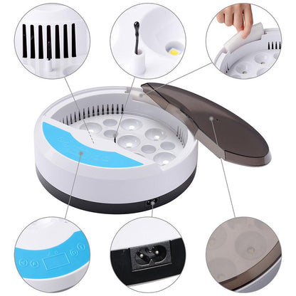 Skanto | Egg Incubator for Chicken Eggs Inkubator for Egg Hatching Chicks with Temp Control LED Chicken Hatcher