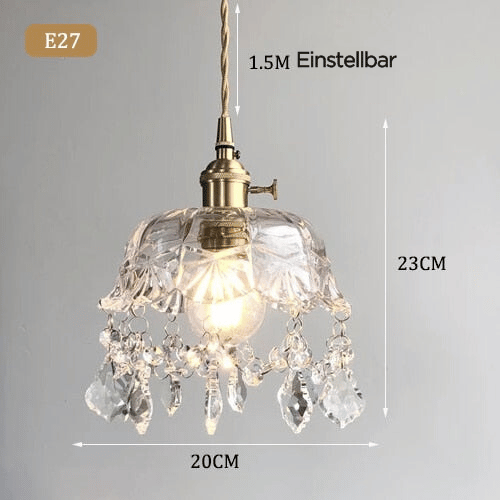 Stylish Crystal Pendant Lamp - Elara | Kalsten