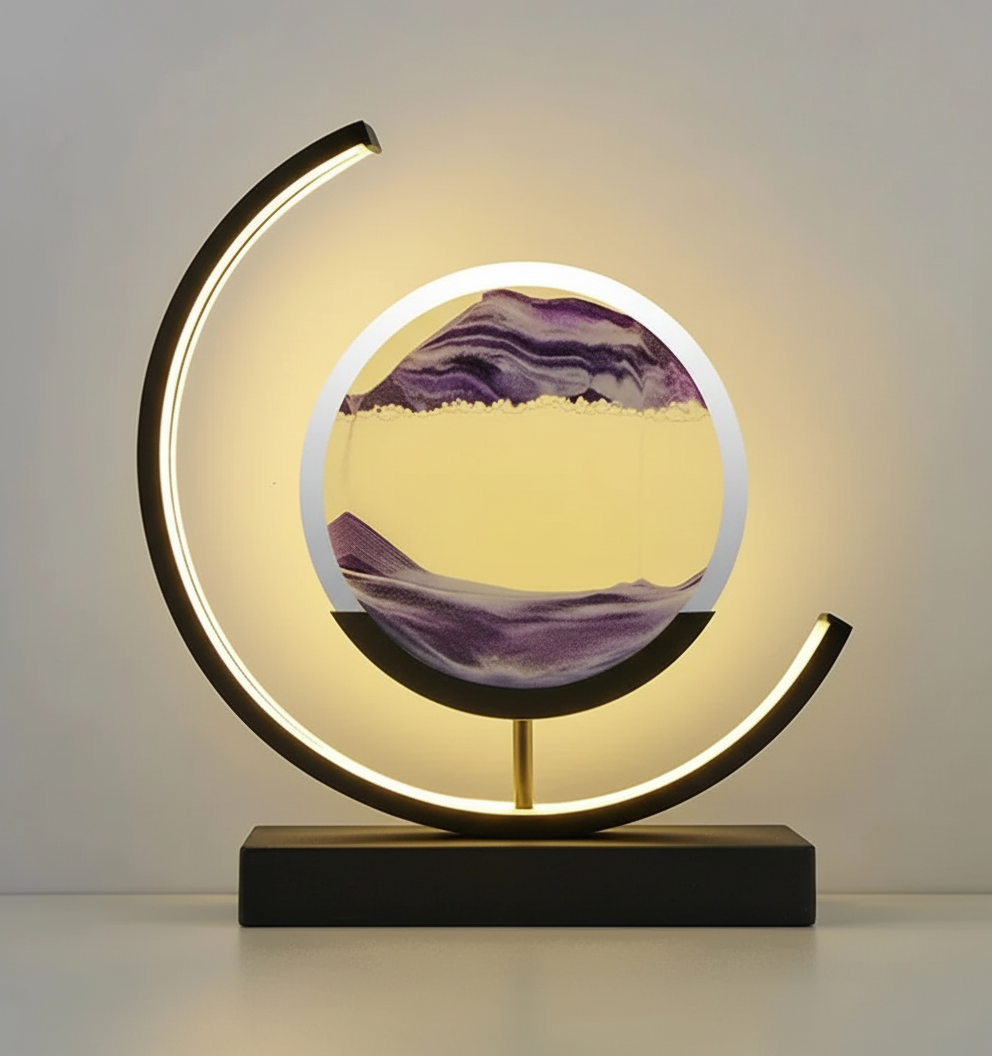 DuneGlow Table Lamp – Handmade Ambient Lamp with Soothing Light and Modern Design | Kalsten
