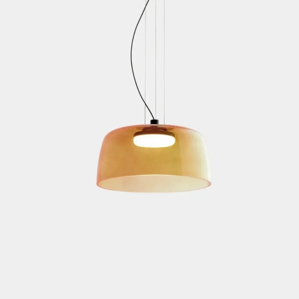 Pendant Light Glass Bowl 10 in Adjustable Dining Room Lounge Hanging Lamp Artistic Ambient Lighting | Kalsten
