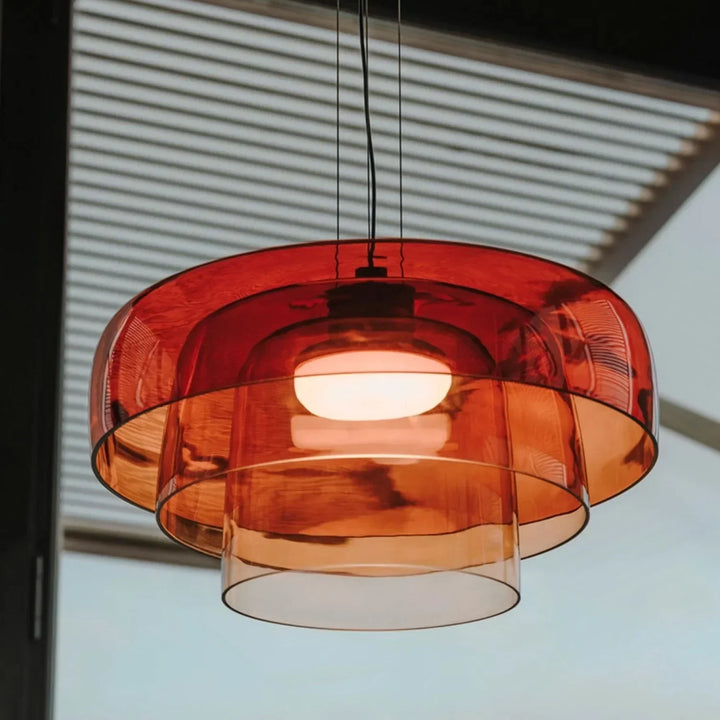 Pendant Light Glass Bowl 10 in Adjustable Dining Room Lounge Hanging Lamp Artistic Ambient Lighting | Kalsten