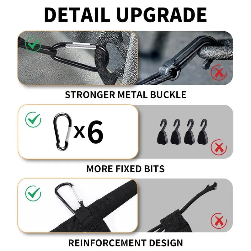 Kalsten | Elastic Luggage Net with Sturdy Carabiners