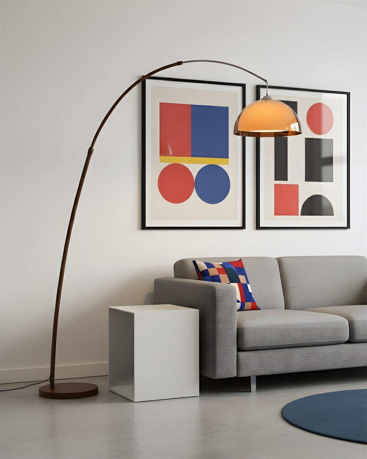 Ventoro Arc Floor Lamp with Dome Shade