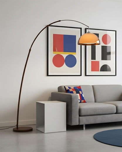 Ventoro Arc Floor Lamp with Dome Shade