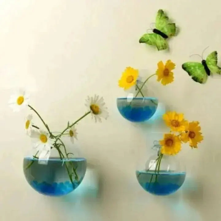 Kalsten | Elegant Glass Wall Vase – Minimalist Plant Holder