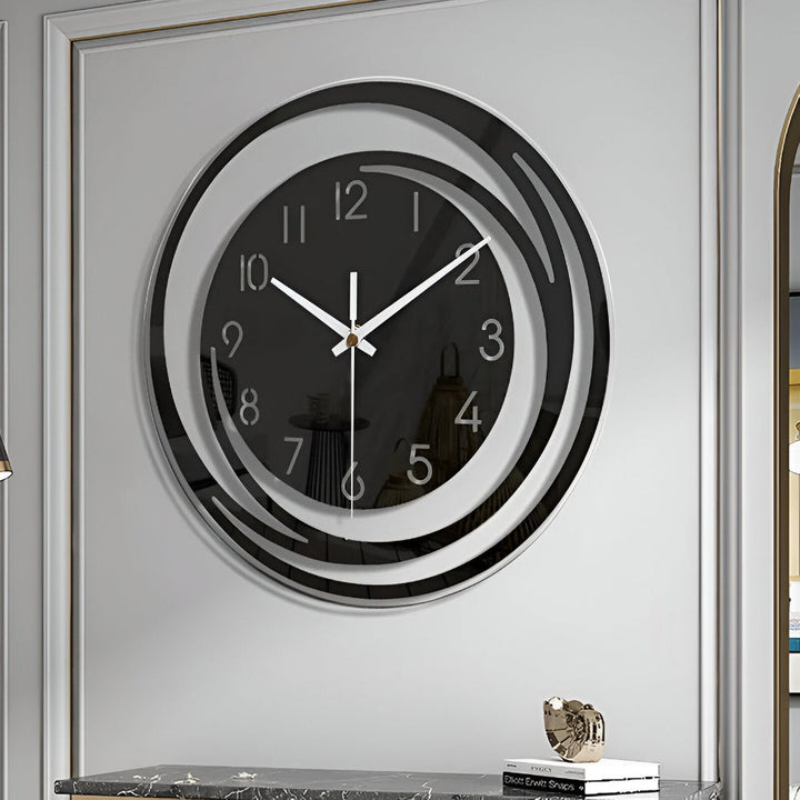 Kalsten | Modern Black Acrylic Wall Clock in Scandinavian Design 30 cm