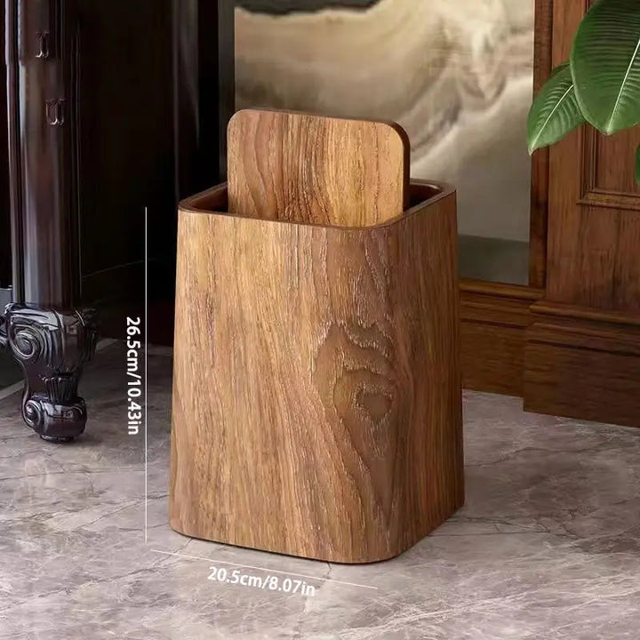 Kalsten | Elegant trash can in marble design with swing lid