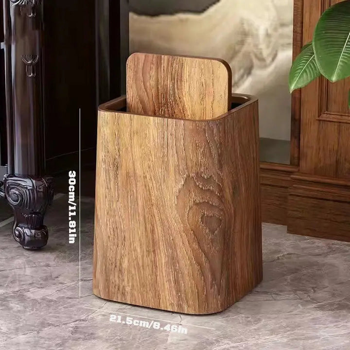 Kalsten | Elegant trash can in marble design with swing lid