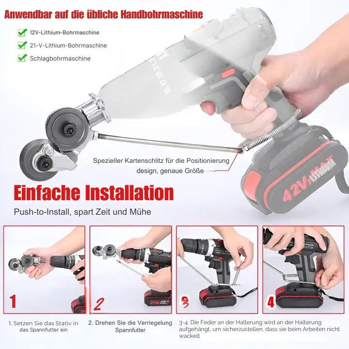 BowLift | Metal cutter for drill machines – Cuts precisely sheet metal, aluminum & plastic