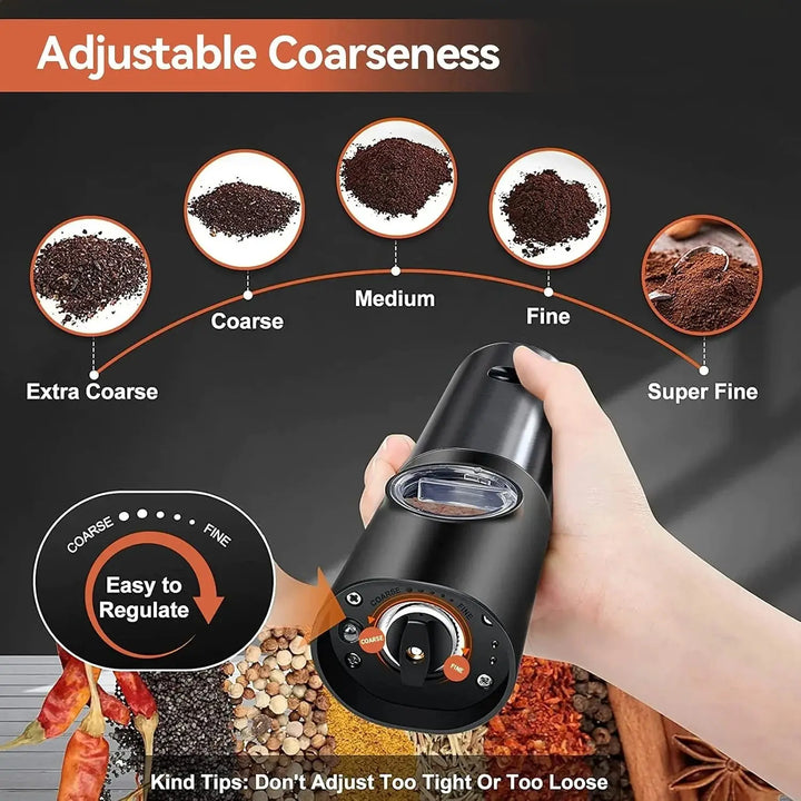 Electric spice grinder set with USB-C charging station | Kalsten