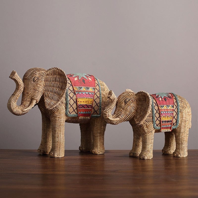 Elephant Rattan Statue | Kalsten