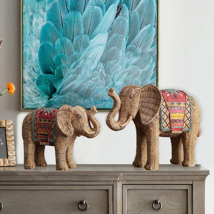 Elephant Rattan Statue | Kalsten