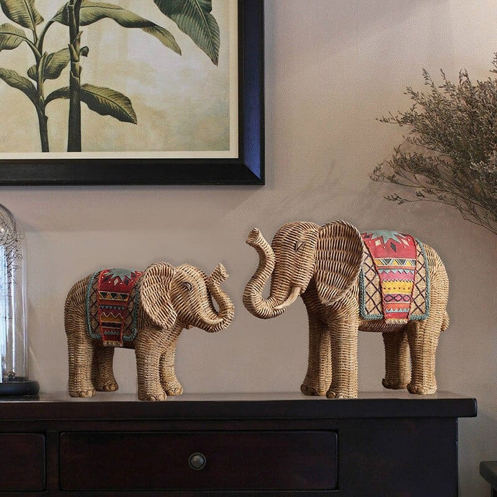 Elephant Rattan Statue | Kalsten