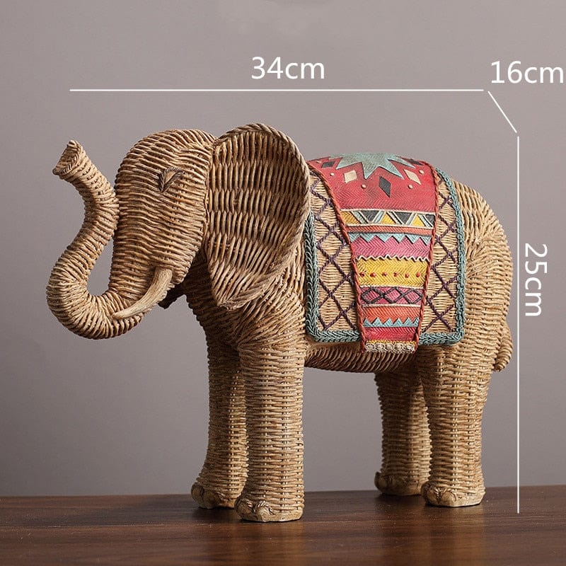 Elephant Rattan Statue | Kalsten