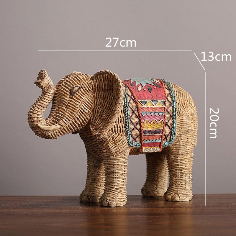 Elephant Rattan Statue | Kalsten