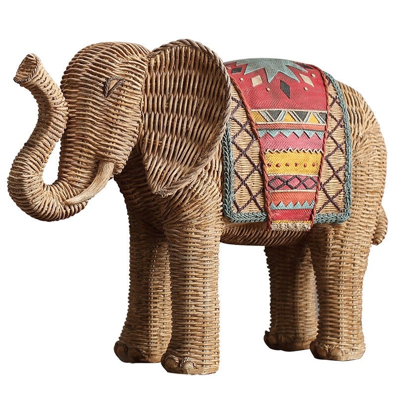 Elephant Rattan Statue | Kalsten