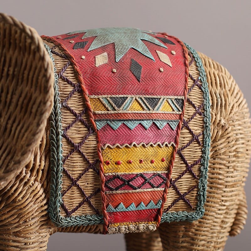 Elephant Rattan Statue | Kalsten
