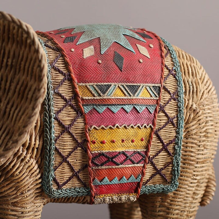 Elephant Rattan Statue | Kalsten