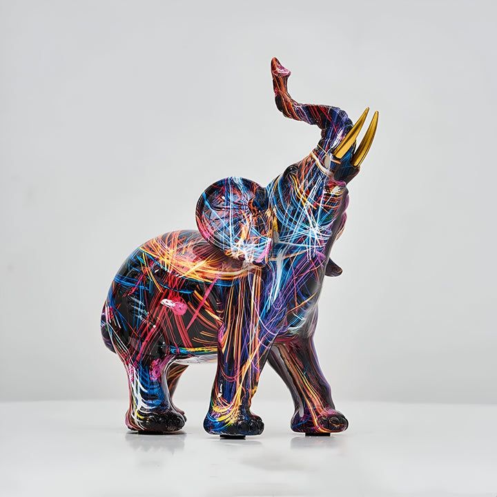 Kalsten | ColorPower Elephant Statue – Decorative Statue with Lively Patterns