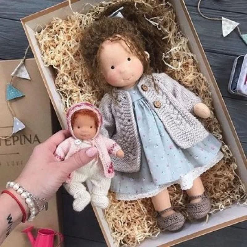 Skanto | Handmade Waldorf Doll | Cotton for Creative Play | Multicolored