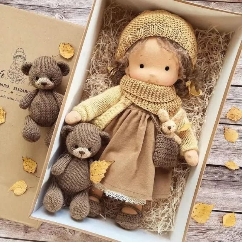 Skanto | Handmade Waldorf Doll | Cotton for Creative Play | Multicolored