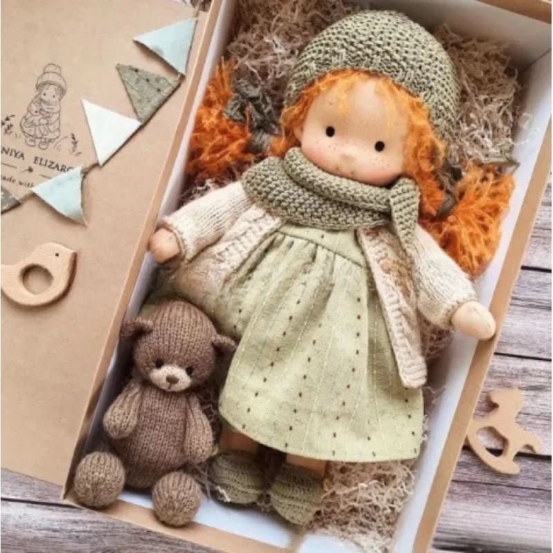 Skanto | Handmade Waldorf Doll | Cotton for Creative Play | Multicolored