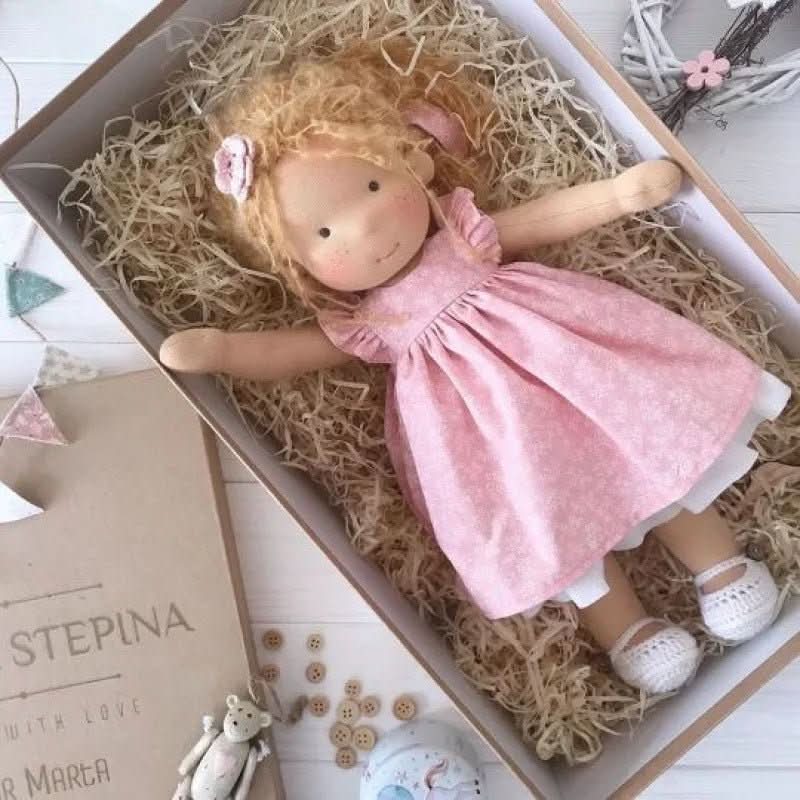 Skanto | Handmade Waldorf Doll | Cotton for Creative Play | Multicolored