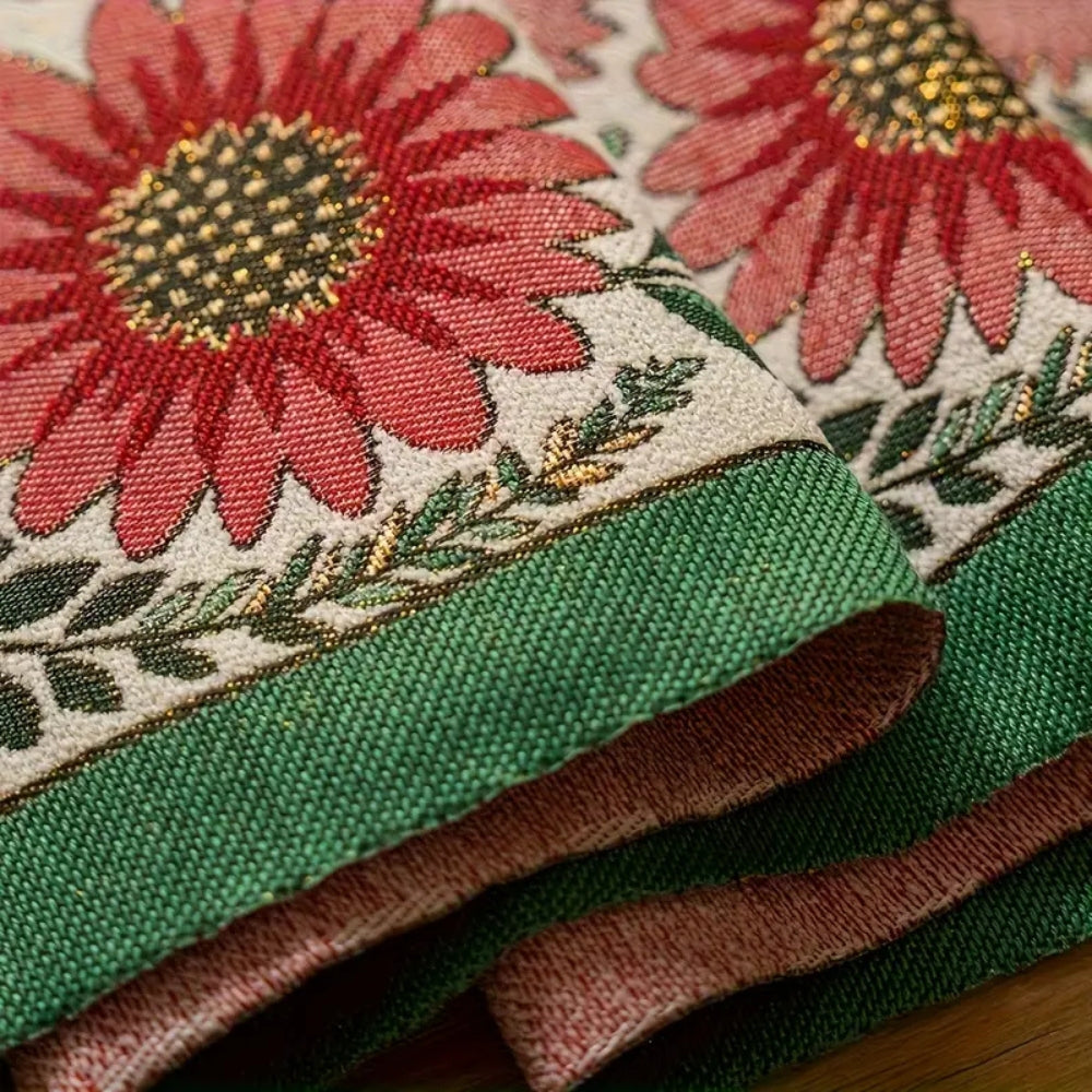 Kalsten | Embroidered Floral Tassel Table Runner