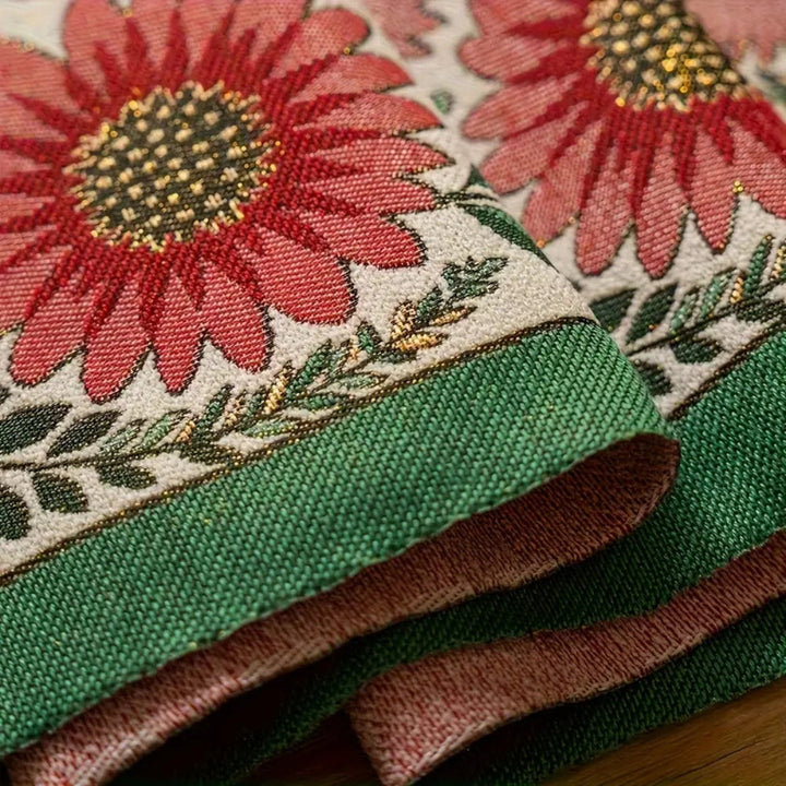 Kalsten | Embroidered Floral Tassel Table Runner