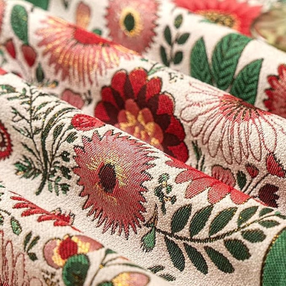 Kalsten | Embroidered Floral Tassel Table Runner