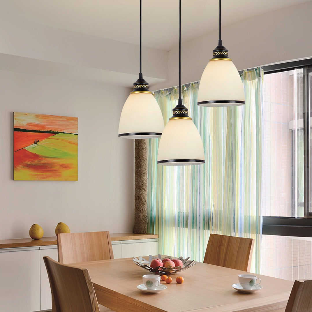 Empire New Age White Glass Pendant Light | Kalsten