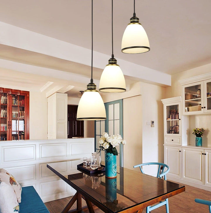Empire New Age White Glass Pendant Light | Kalsten