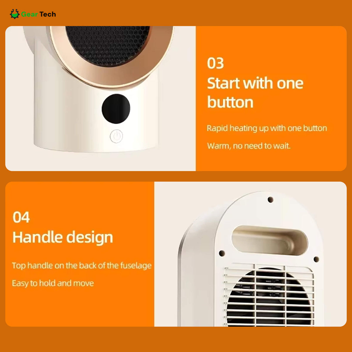 Sandsberg | Portable Fan Heater | Energy-efficient and Quiet
