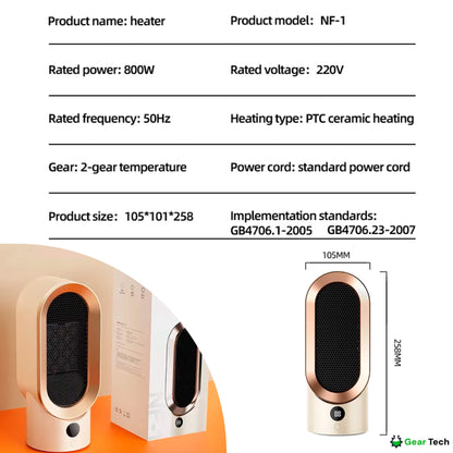 Sandsberg | Portable Fan Heater | Energy-efficient and Quiet