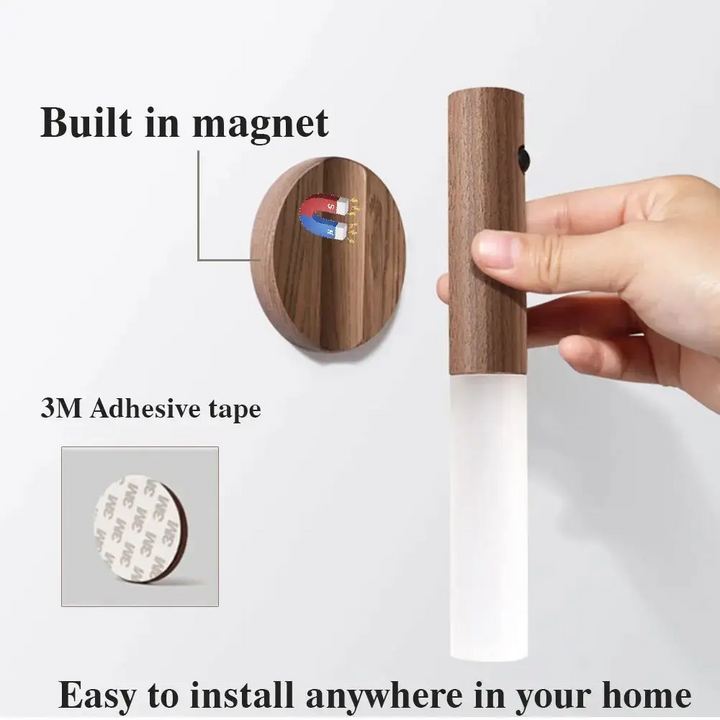 Wood LED Motion Sensor Wall Lamp Kalsten