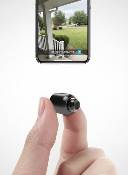 Small WiFi surveillance camera with night vision, wireless, HD, security monitoring for children and pets