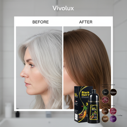 Karnz | Black Hair Dye Shampoo | 3-in-1 Ayurveda Formula: Coloring, Conditioning & Cleansing | Natural Grey Hair Coverage in 5 Minutes | Ammonia-Free & Gentle