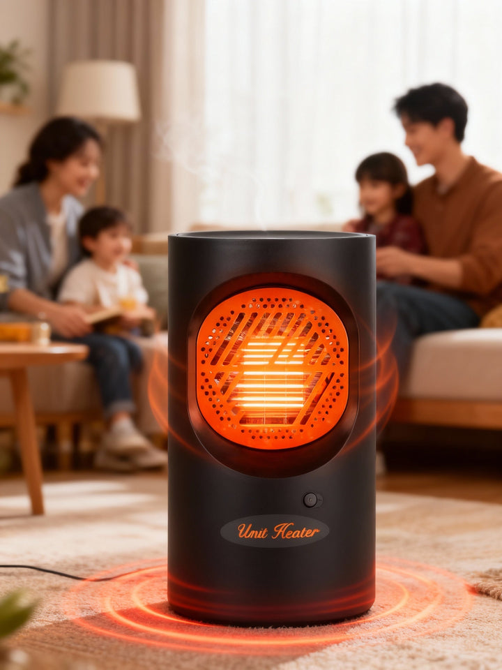 Kalsten | 300W Portable Electric Mini Heater | Spiral Heating Element, 7 Fan Blades | Quiet Operation