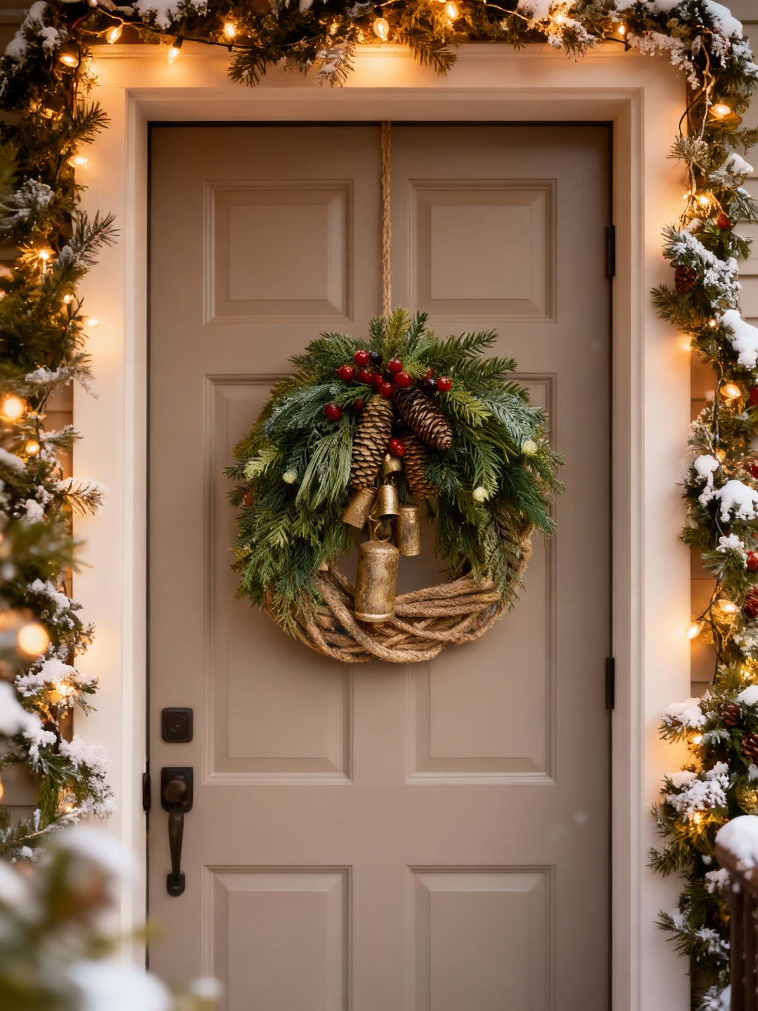 Handmade Winter Door Wreath