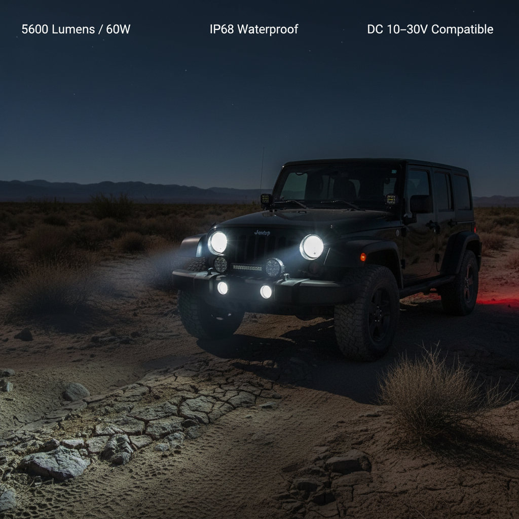 Kalsten 7 Inch LED Driving Light for Car & 4x4