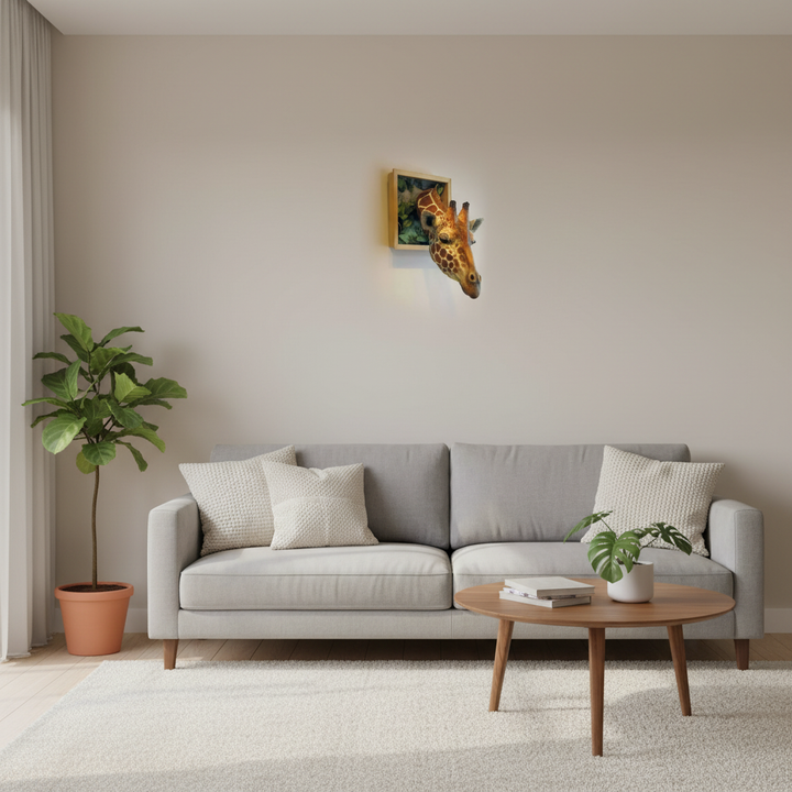 Kalsten | Giraffe head - Wall decoration - 3D sculpture - Lifesize decoration